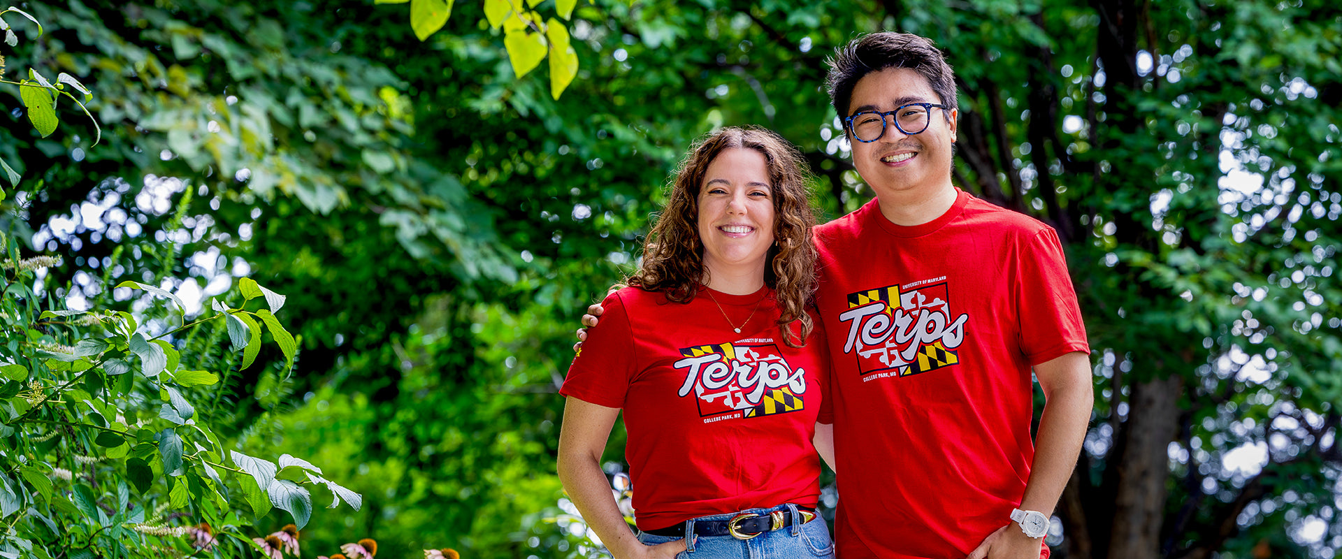 Terps wearing the 2026 Official Shirt of Homecoming.