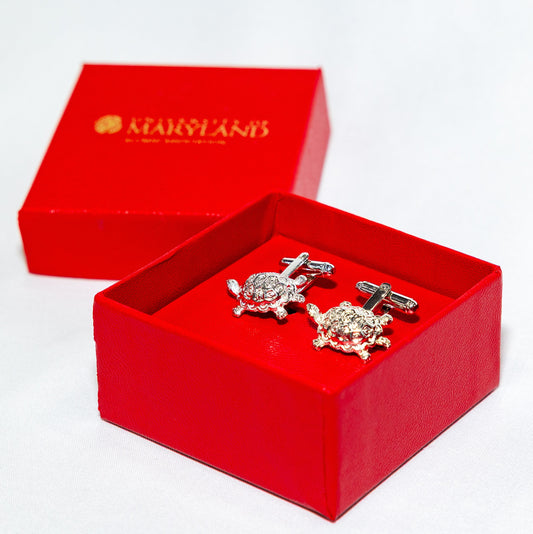 Silver Turtle Cuff Links